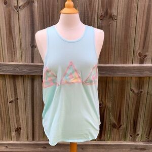 Delta Delta Delta Sorority tank top, pastel Delta appliqués, size Large